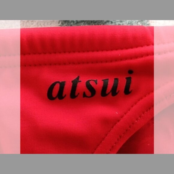 VINTAGE "ATSUI" SWIM BRIEF, < 1" SIDES, RED, SIZE "S" (30") - Picture 3 of 8